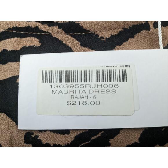 NWT Sz 6 Reformation MAURITA RAJAH Wrap Dress Animal Print - Picture 7 of 10